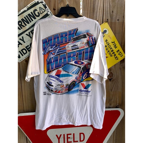 Vintage Y2K NASCAR Mark Martin Taurus Valvoline racing tee 2XL white - Picture 3 of 9
